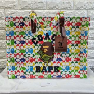 A BATHING APE - A BATHING APE×COACH マルチカラー トートバッグ 未使用品