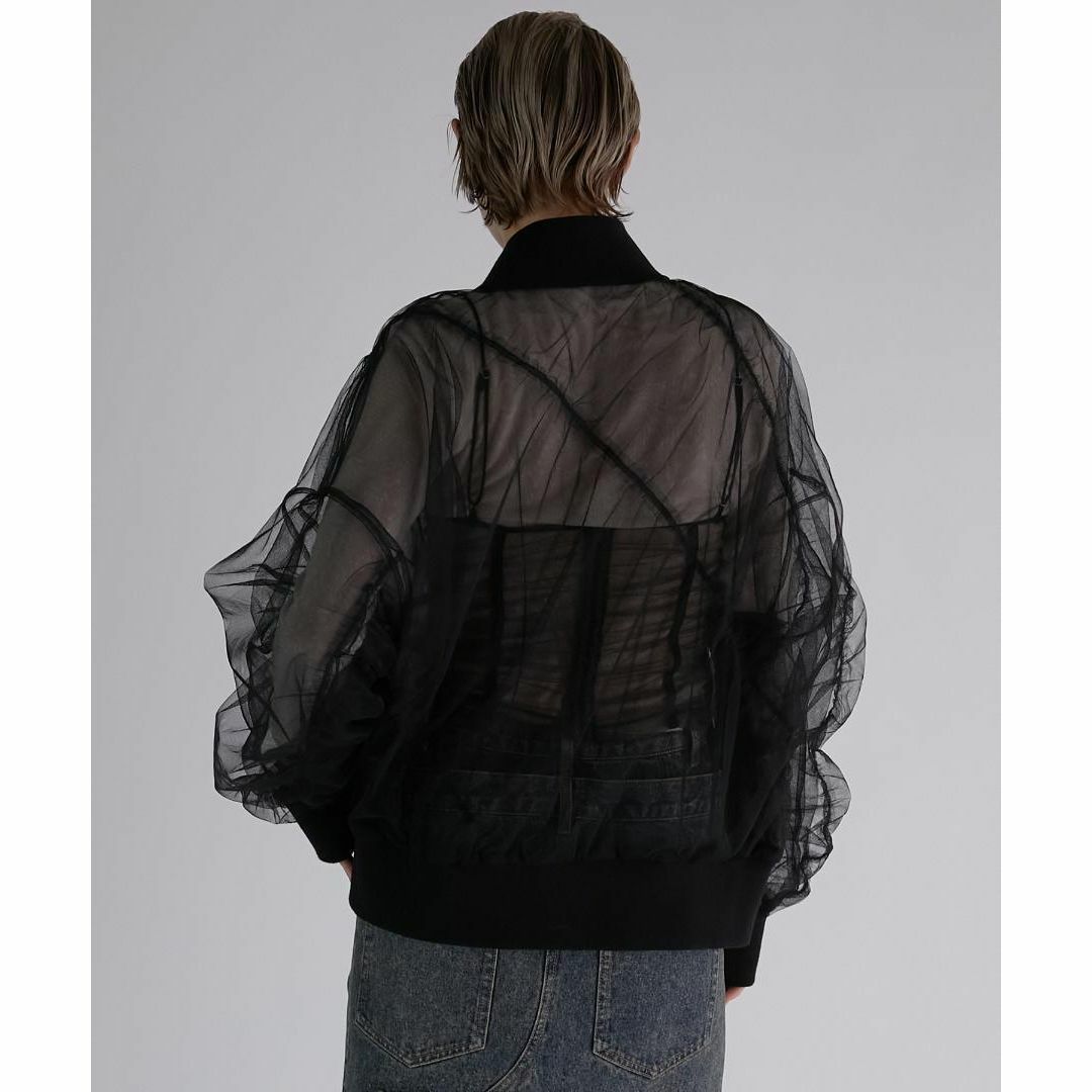 完売色 PRANK PROJECT Tulle Bomber Jacket 黒 レディースのジャケット/アウター(ブルゾン)の商品写真