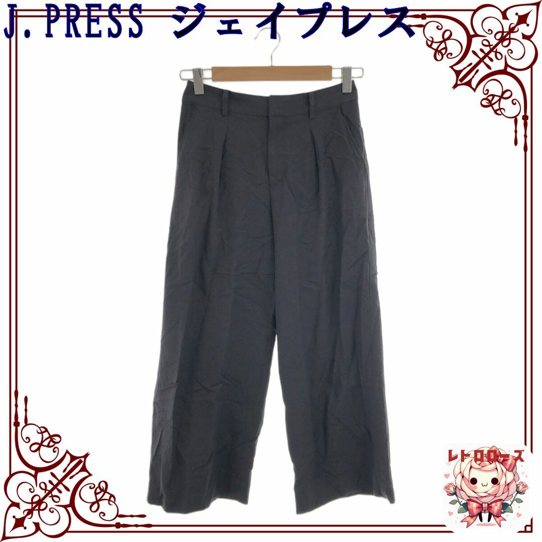 J.PRESS(ジェイプレス)のJ.PRESS ジェイプレス パンツ ガウチョパンツ カジュアル ファスナー付き レディースのパンツ(カジュアルパンツ)の商品写真