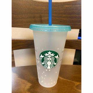 スターバックスコーヒー(Starbucks Coffee)の★レア★ スターバックス カラーチェンジ　リユーザブルカップ コンフェッティ水色(タンブラー)