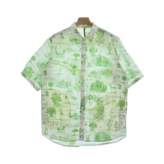 FRAPBOIS フラボア カジュアルシャツ 2(M位) 白x緑(総柄) 【古着】【中古】