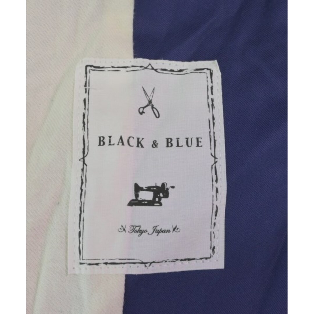 BLACK&BLUE(ブラックアンドブルー)のBLACK&BLUE ブラックアンドブルー ステンカラーコート 2(M位) 青 【古着】【中古】 メンズのジャケット/アウター(ステンカラーコート)の商品写真