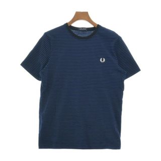 FRED PERRY - FRED PERRY Tシャツ・カットソー M 青x紺(ボーダー) 【古着】【中古】