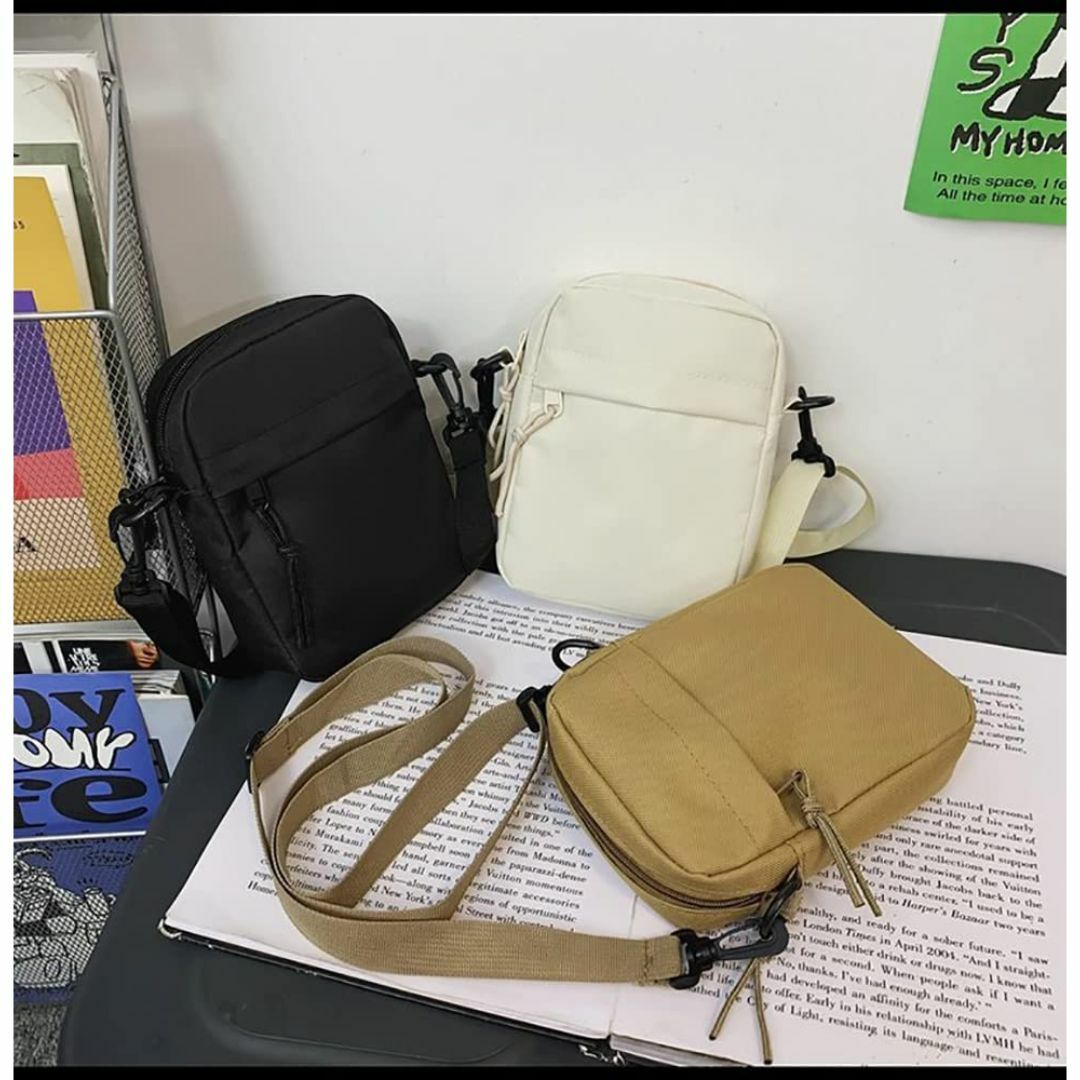 【色: ホワイト】[シダーエイト] レディース 無地 ショルダーバッグ コンパク レディースのバッグ(その他)の商品写真