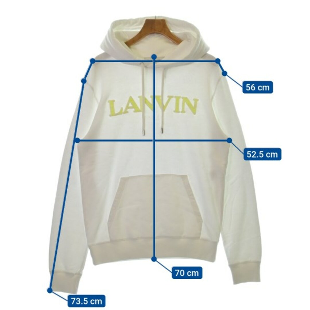 LANVIN(ランバン)のLANVIN ランバン パーカー M 白 【古着】【中古】 メンズのトップス(パーカー)の商品写真