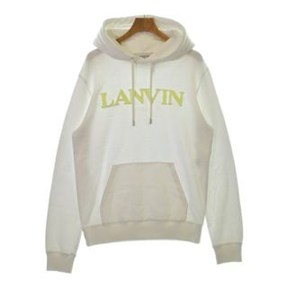 ランバン(LANVIN)のLANVIN ランバン パーカー M 白 【古着】【中古】(パーカー)