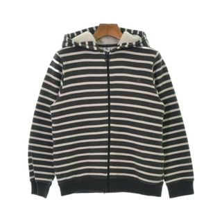 PETIT BATEAU - PETIT BATEAU プチバトー パーカー 152 グレーx白(ボーダー) 【古着】【中古】