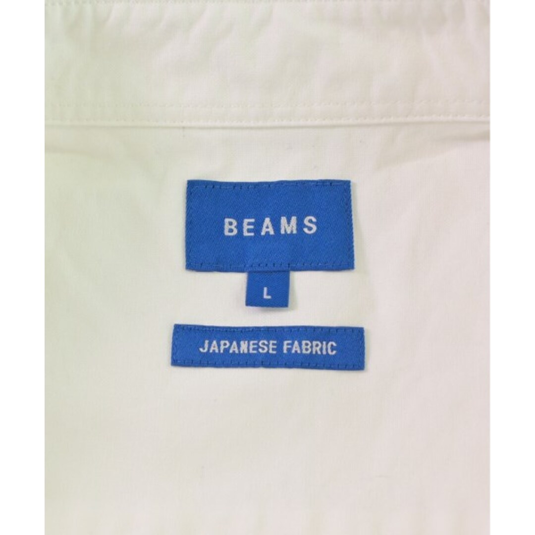 BEAMS(ビームス)のBEAMS ビームス カジュアルシャツ L 白 【古着】【中古】 メンズのトップス(シャツ)の商品写真