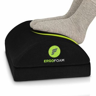 【色: 黒】ErgoFoam 高さ2段階調節可能 デスク下設置型 フットレスト (オフィス用品一般)