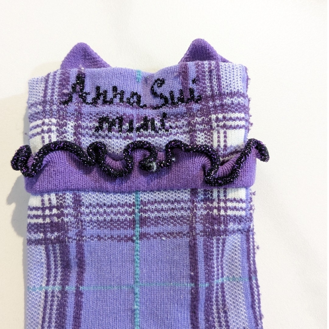 ANNA SUI mini(アナスイミニ)のアナスイミニ　ネコ耳ソックス　16-18cm キッズ/ベビー/マタニティのこども用ファッション小物(靴下/タイツ)の商品写真