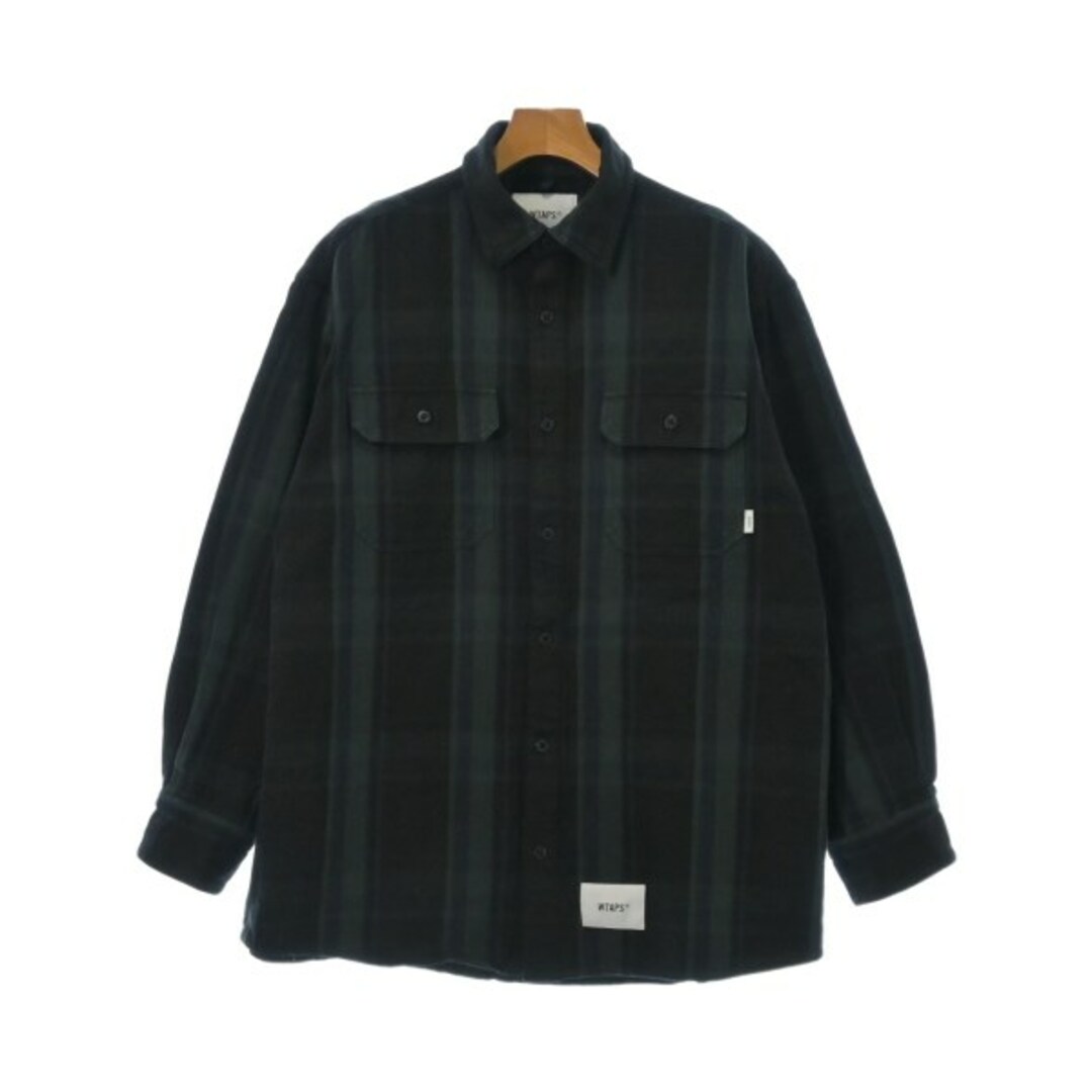 WTAPS カジュアルシャツ 02(M位) 緑x黒x紺(チェック) 【古着】【中古】 メンズのトップス(シャツ)の商品写真