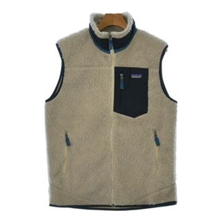 パタゴニア(patagonia)のpatagonia パタゴニア ダウンジャケット/ダウンベスト L ベージュ 【古着】【中古】(ダウンジャケット)