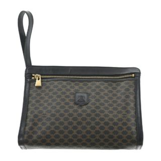 セリーヌ(celine)のCELINE セリーヌ クラッチバッグ - 茶x黒(総柄) 【古着】【中古】(クラッチバッグ)