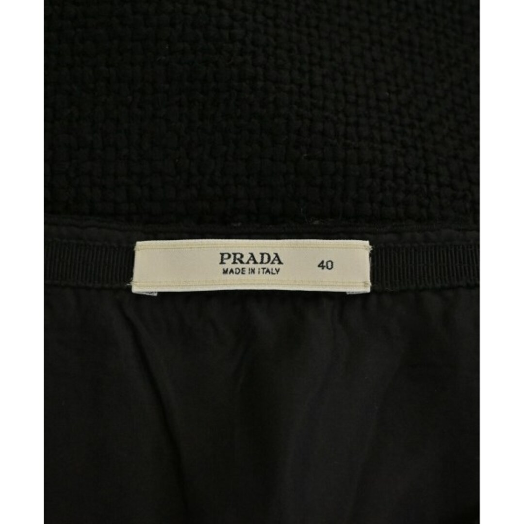 PRADA(プラダ)のPRADA プラダ ひざ丈スカート 40(M位) 黒 【古着】【中古】 レディースのスカート(ひざ丈スカート)の商品写真