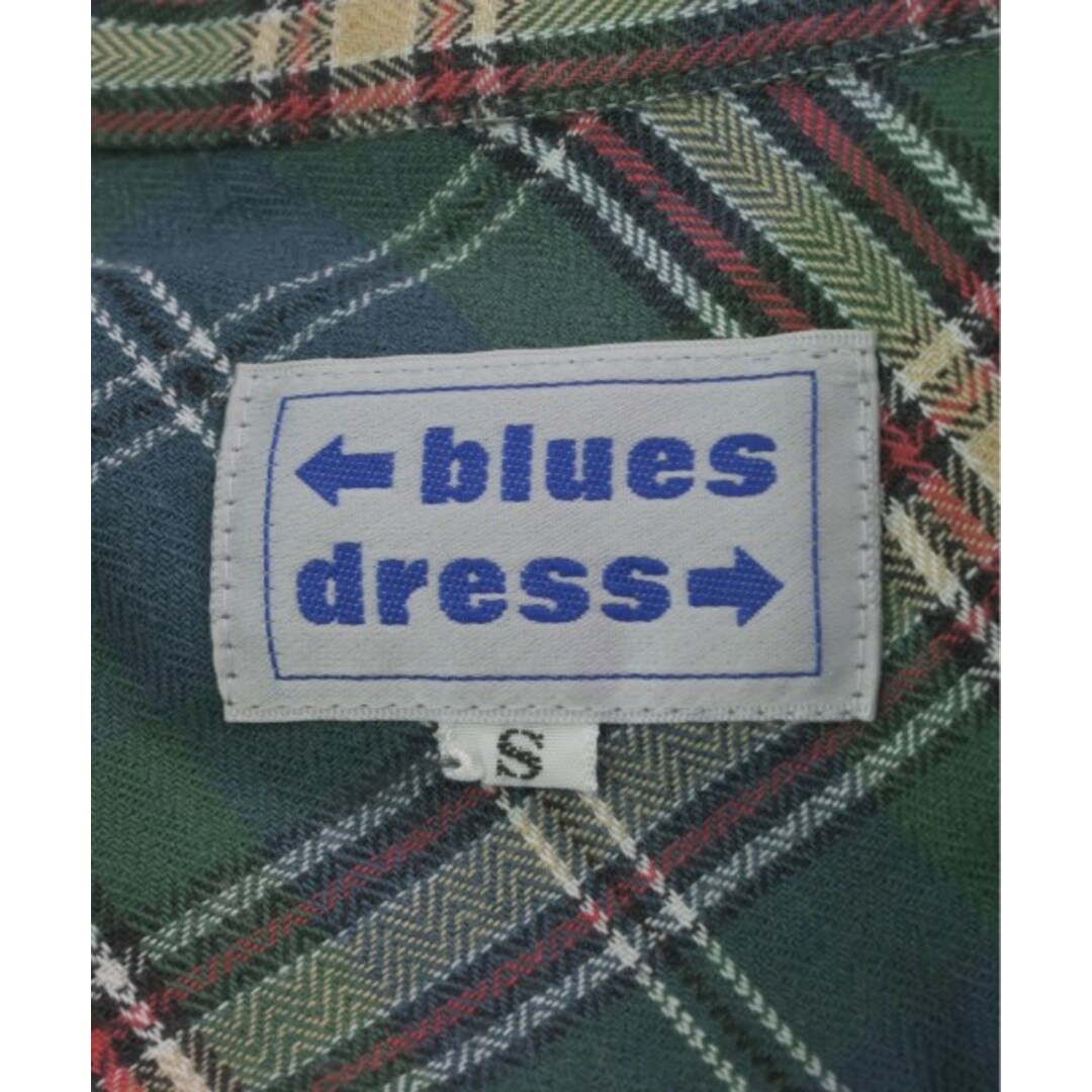 blues dress カジュアルシャツ S 緑x青xベージュ等(チェック) 【古着】【中古】 メンズのトップス(シャツ)の商品写真