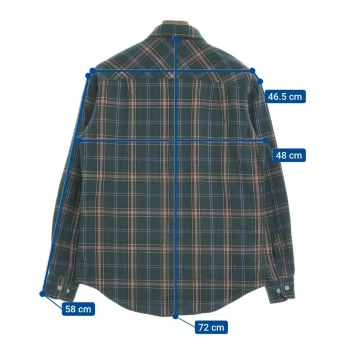 blues dress カジュアルシャツ S 緑x青xベージュ等(チェック) 【古着】【中古】 メンズのトップス(シャツ)の商品写真