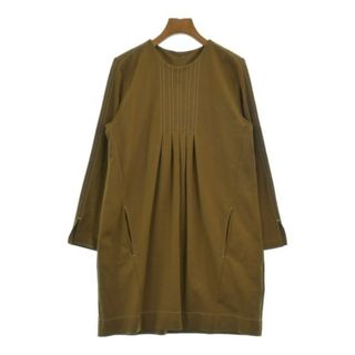 HIROKO KOSHINO TRUNK ワンピース 38(S位) 茶 【古着】【中古】(ひざ丈ワンピース)