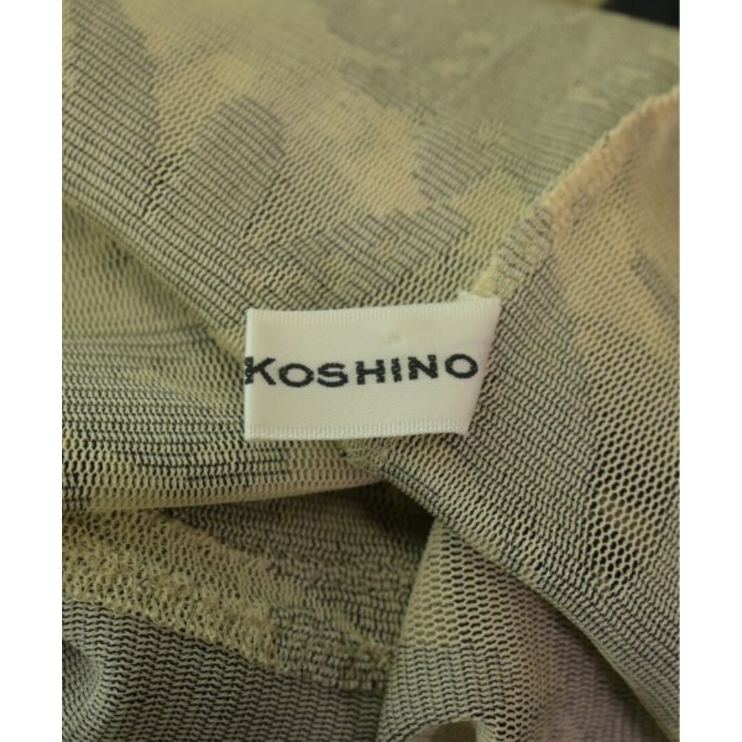 HIROKO KOSHINO(ヒロココシノ)のHIROKO KOSHINO カーディガン -(S位) ベージュx黒(総柄) 【古着】【中古】 レディースのトップス(カーディガン)の商品写真