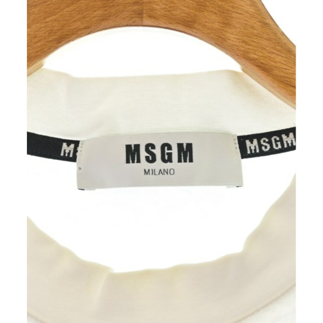 MSGM(エムエスジイエム)のMSGM エムエスジーエム Tシャツ・カットソー XL 白 【古着】【中古】 メンズのトップス(Tシャツ/カットソー(半袖/袖なし))の商品写真