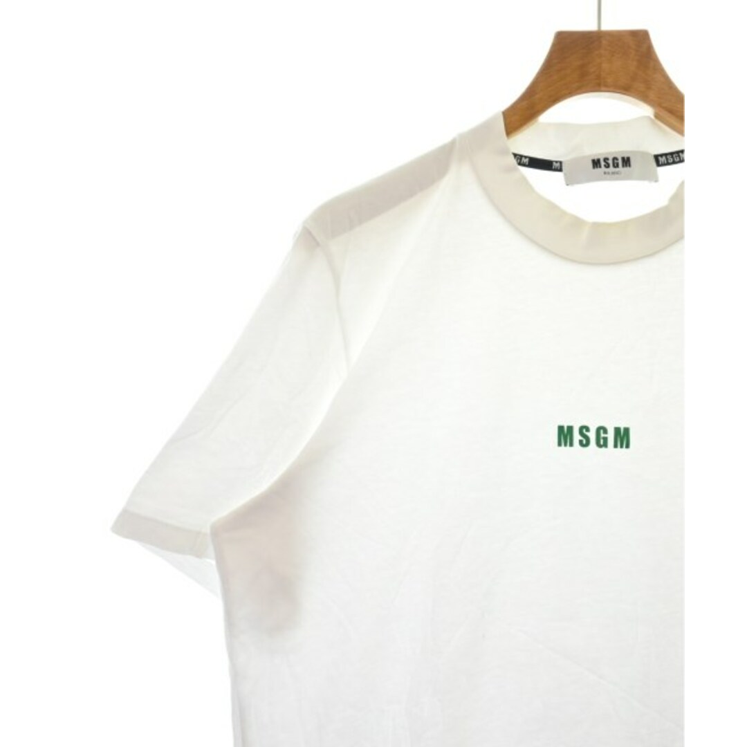 MSGM(エムエスジイエム)のMSGM エムエスジーエム Tシャツ・カットソー XL 白 【古着】【中古】 メンズのトップス(Tシャツ/カットソー(半袖/袖なし))の商品写真