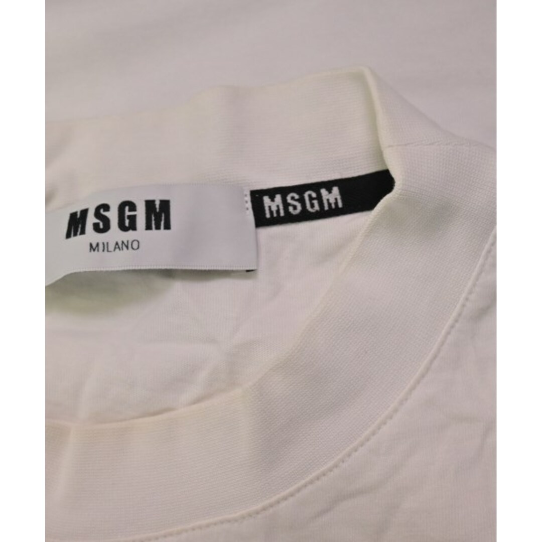 MSGM(エムエスジイエム)のMSGM エムエスジーエム Tシャツ・カットソー XL 白 【古着】【中古】 メンズのトップス(Tシャツ/カットソー(半袖/袖なし))の商品写真