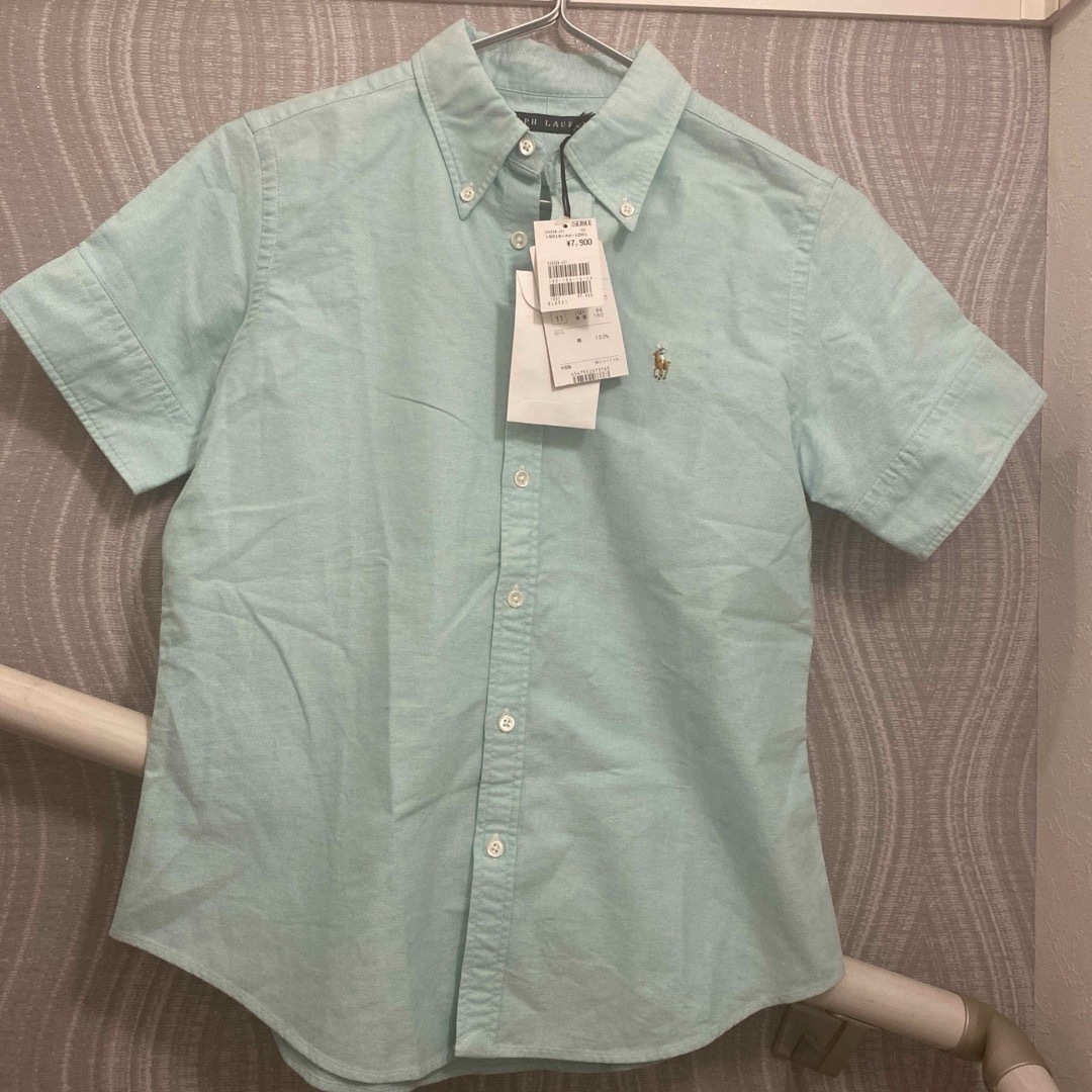 POLO（RALPH LAUREN）(ポロ)の【タグ付き新品】　ラルフローレンボタンダウンシャツ11号 レディースのトップス(シャツ/ブラウス(半袖/袖なし))の商品写真