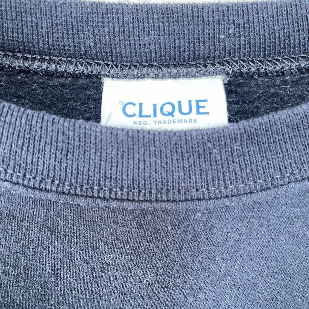 CLIQUE スウェット 古着 ゆるダボ ワンポイントロゴ ブラック/53 メンズのトップス(スウェット)の商品写真