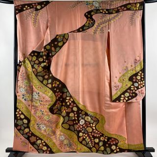 振袖 身丈159cm 裄丈66.5cm 正絹 逸品 【中古】(着物)