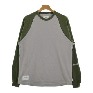 WTAPS ダブルタップス Tシャツ・カットソー 1(S位) グレーx緑 【古着】【中古】(Tシャツ/カットソー(半袖/袖なし))