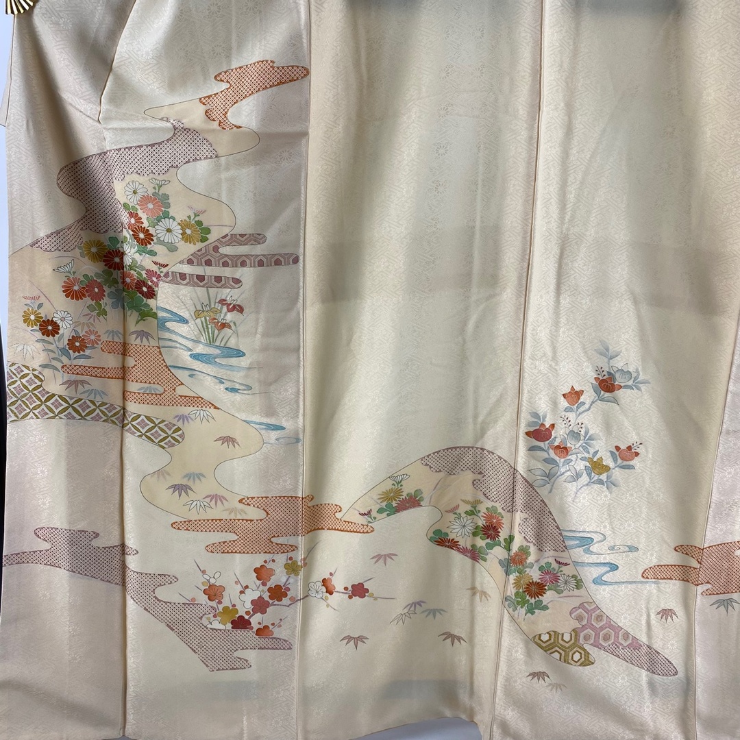 訪問着 身丈164.5cm 裄丈68cm L 正絹 逸品【中古】 レディースの水着/浴衣(着物)の商品写真