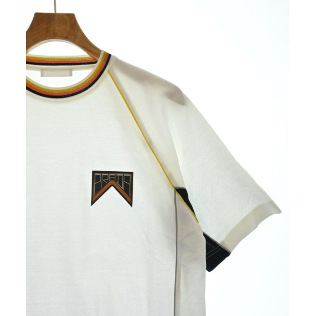 PRADA(プラダ)のPRADA プラダ Tシャツ・カットソー S 白x黒等 【古着】【中古】 メンズのトップス(Tシャツ/カットソー(半袖/袖なし))の商品写真