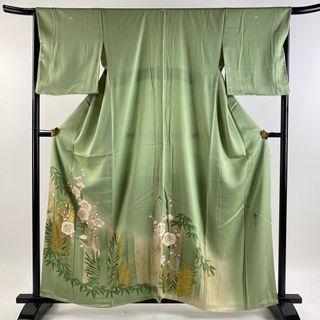 色留袖 身丈158.5cm 裄丈66.5cm 正絹 名品 【中古】(着物)