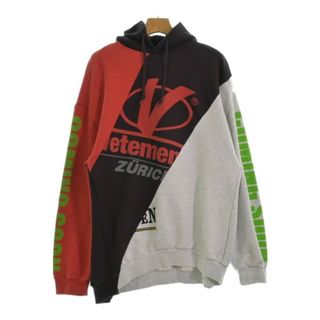 VETEMENTS - VETEMENTS ヴェトモン パーカー M 紫系xライトグレー 【古着】【中古】