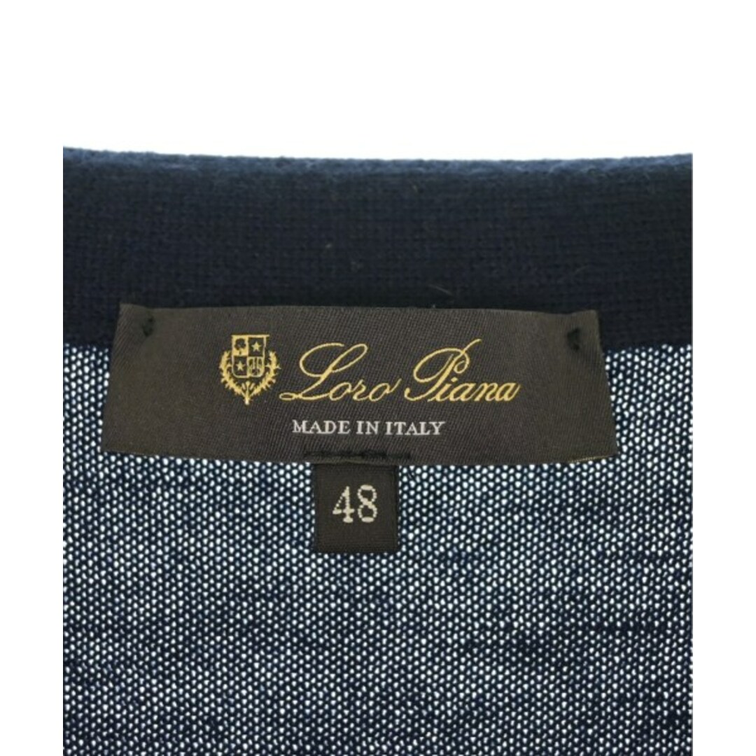 LORO PIANA(ロロピアーナ)のLoro Piana ロロピアーナ カーディガン 48(L位) 紺 【古着】【中古】 メンズのトップス(カーディガン)の商品写真