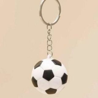 【1番】まんまるサッカーボール　キーホルダー　在庫9(キーホルダー)