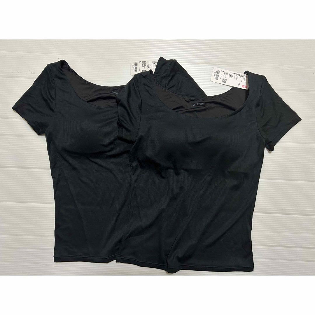 UNIQLO(ユニクロ)のエアリズム リブ ブラTシャツ シルクブレンド レディースのトップス(Tシャツ(半袖/袖なし))の商品写真