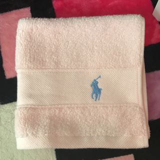 ラルフローレン(Ralph Lauren)のラルフローレン♡ハンドタオル♡ピンク♡ハンカチ(ハンカチ)