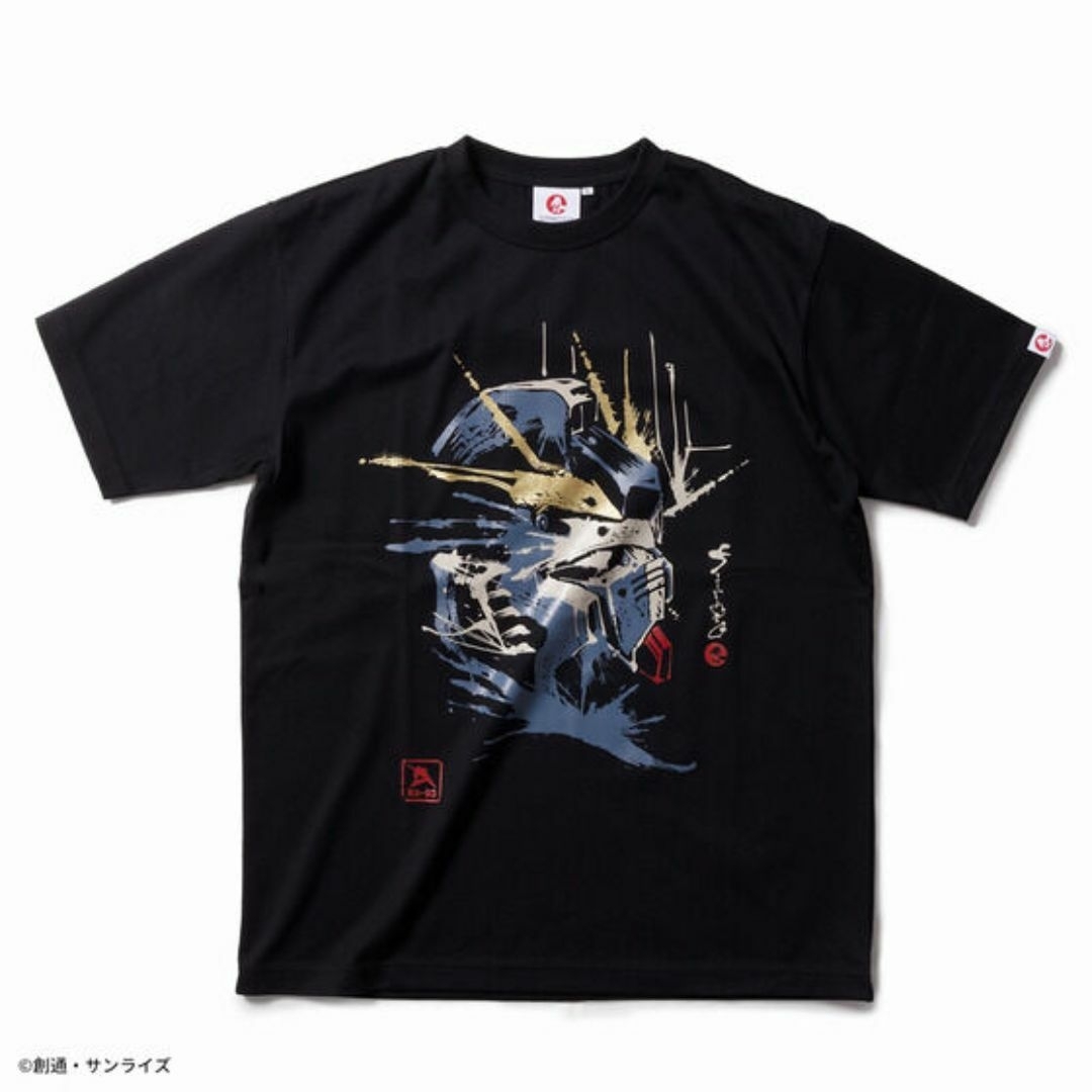 BANDAI(バンダイ)のSTRICT-G JAPAN『機動戦士ガンダム 逆襲のシャア』Tシャツ 筆絵風ν メンズのトップス(Tシャツ/カットソー(半袖/袖なし))の商品写真