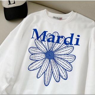 Mardi Mercredi スウェット 刺繍 ホワイト(トレーナー/スウェット)