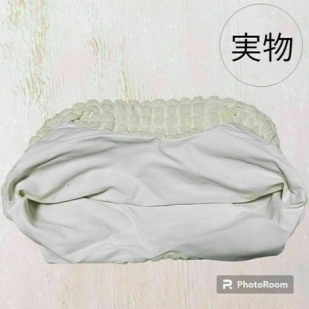 【大人気】 ポップコーンバッグ ワッフル ショルダー ポコポコ A4 韓国 白 レディースのバッグ(トートバッグ)の商品写真