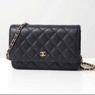 シャネル(CHANEL)のCHANEL キャビアスキンチェーンウォレット(ショルダーバッグ)