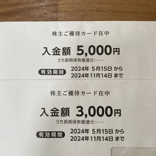 西松屋　株主優待　合計8000円分