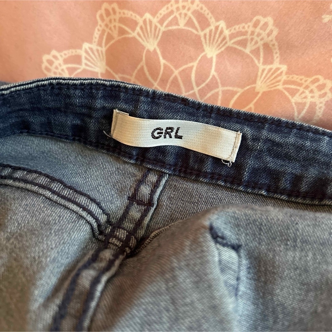 GRL(グレイル)の極美品♡GRL グレイル ダメージスキニー ブルー /CU103 レディースのパンツ(デニム/ジーンズ)の商品写真