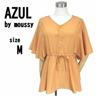 【M】AZUL by moussy アズール レディース トップス オレンジ(シャツ/ブラウス(半袖/袖なし))