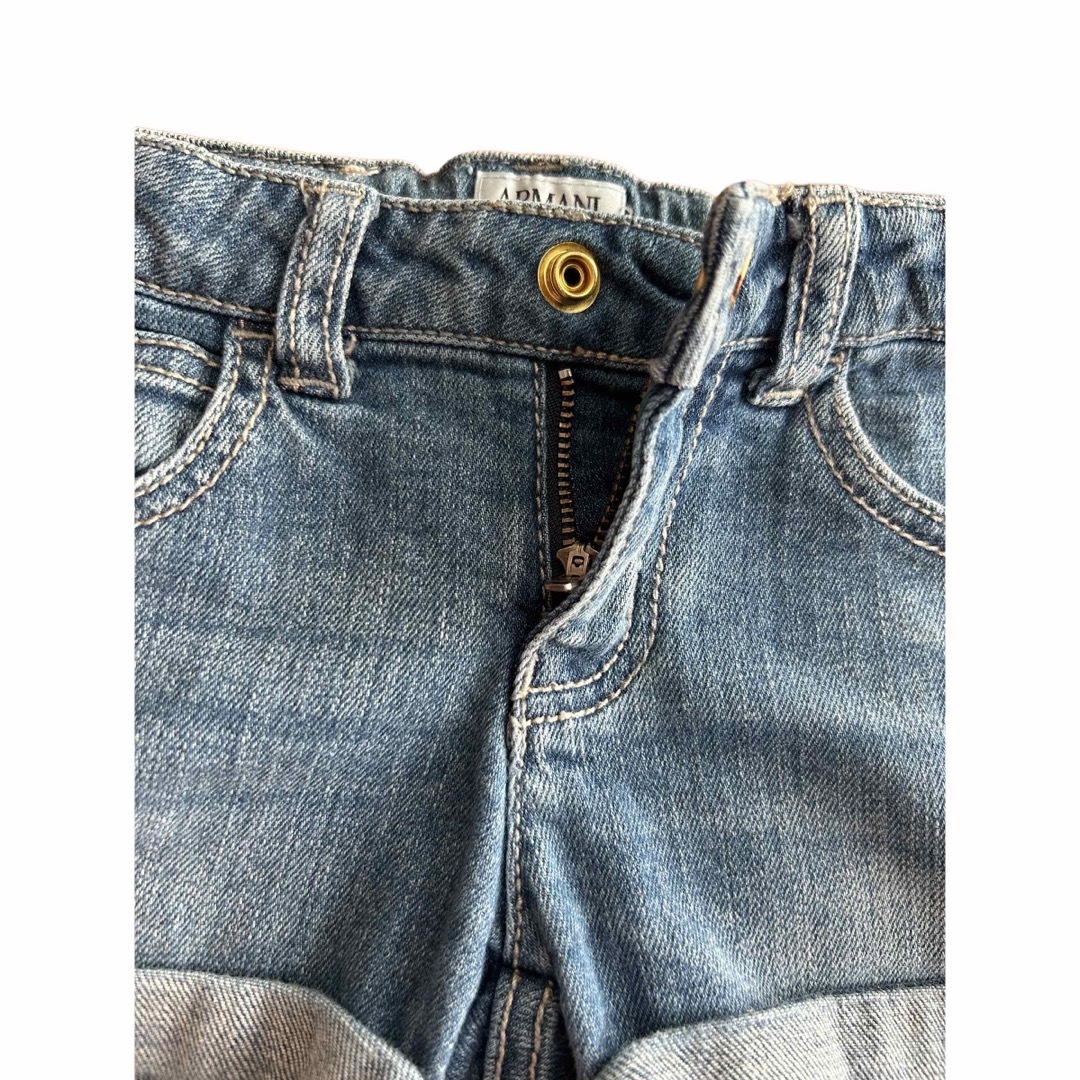 ARMANI JUNIOR(アルマーニ ジュニア)の【美品】ARMANI JUNIOR キッズパンツ　ショートデニム　2A キッズ/ベビー/マタニティのキッズ服男の子用(90cm~)(パンツ/スパッツ)の商品写真