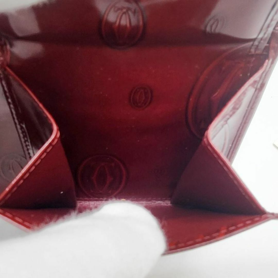 Cartier(カルティエ)の【未使用保管・極美品】カルティエ ハッピーバースデー 折り財布 本革 ボルドー レディースのファッション小物(財布)の商品写真