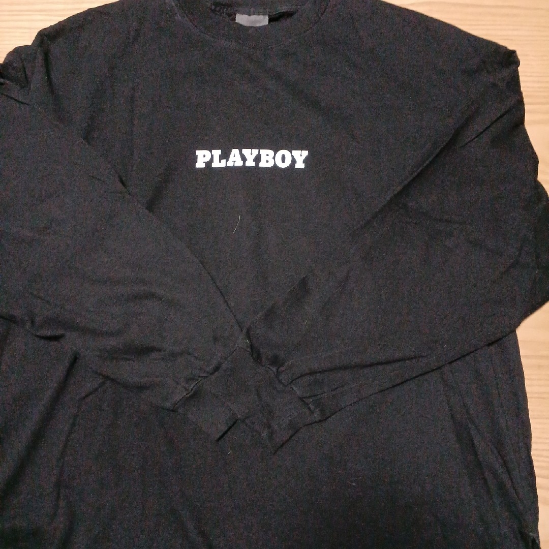 PLAYBOY(プレイボーイ)の【即日発送】美品。プレイボーイ バックプリント L/Sカットソー メンズのトップス(Tシャツ/カットソー(七分/長袖))の商品写真