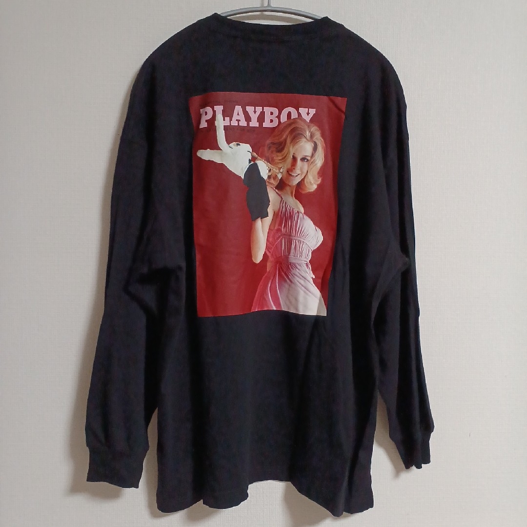 PLAYBOY(プレイボーイ)の【即日発送】美品。プレイボーイ バックプリント L/Sカットソー メンズのトップス(Tシャツ/カットソー(七分/長袖))の商品写真