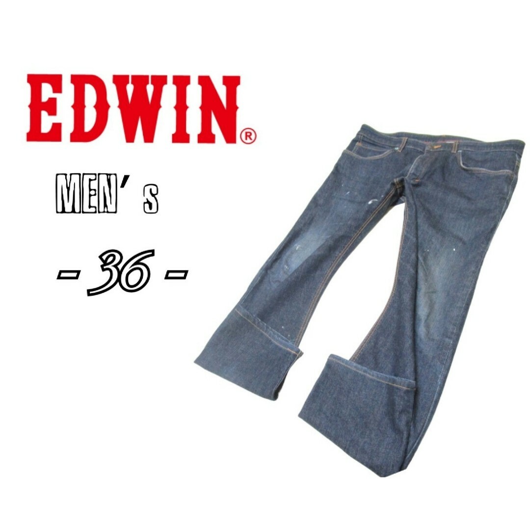 EDWIN(エドウィン)のメンズ36◇EDWIN XV◇ペンキ加工デニムパンツ メンズのパンツ(デニム/ジーンズ)の商品写真