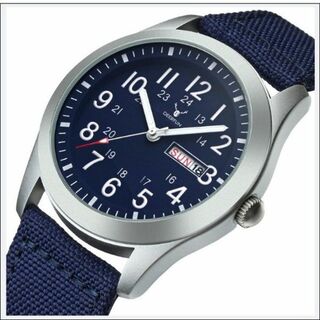 ◆◇◆ SALE ◆◇◆ ミリタリー デザイン 腕時計 ブルー 青 30m 防水(腕時計(アナログ))